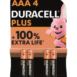 DURACELL PILE AAA/LR03 100% + X4> Piles Et Batteries·Piles|Éclairage·