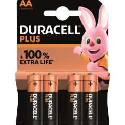DURACELL PILE AA/LR6 100% + X4> Piles Et Batteries·Piles|Éclairage·