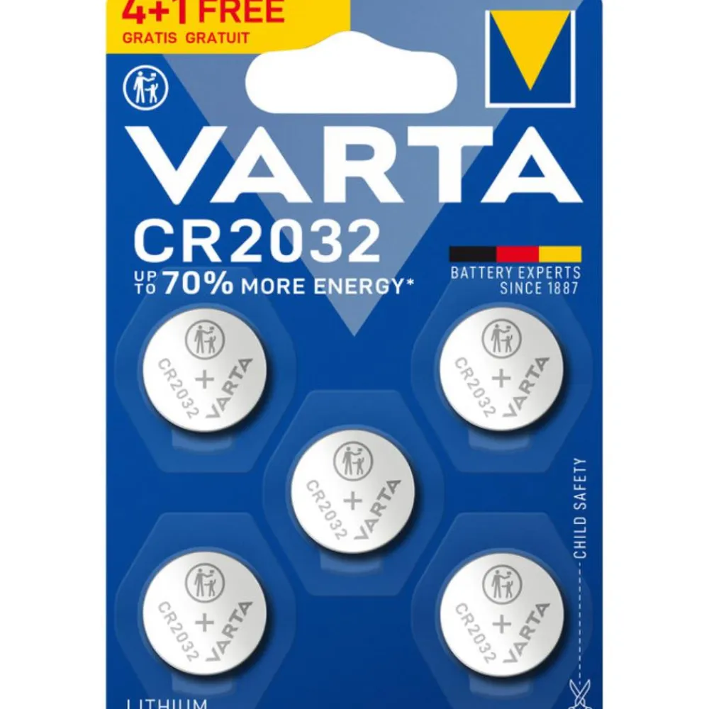 VARTA PILE CR2032 4+1GRATUITE> Piles Et Batteries·Piles|Éclairage·