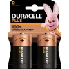 DURACELL PILE D/LR20 100%PLUS X2> Piles Et Batteries·Piles|Éclairage·