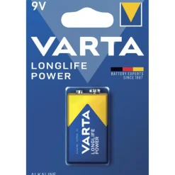 VARTA PILE 6LR61 9V LONGLIFE POWER X1> Piles Et Batteries·Piles|Éclairage·