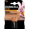 DURACELL PILE 9V 100%PLUS X1> Piles Et Batteries·Piles|Éclairage·