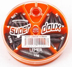 LEMER PLOMB BOITE OLIVE LONGUE X5> Montages Pêche Au Posé·Plombs Carnassiers