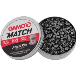 GAMO PLOMBS MATCH ACCUTEK 4,5MMX500> Munitions De Tir À Air Comprimé·Munitions 4.5Mm Et Capsules Co2