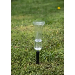 TERZEO PASSIONNÉS DE NATURE PLUVIOMETRE PLASTIQUE AVEC PIED 44CM><noscript><img width=