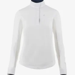 HORZE POLO CONCOURS ML FEMME BLAIRE BLANC>Femme Vêtements De Compétition Femme·Polos Chemises Compétition Femme