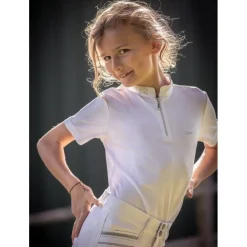 JUMP IN POLO DE CONCOURS CHARLIE ENFANT BLANC>Enfant Vêtements De Compétition Enfant·Polos Chemises Compétition Enfant