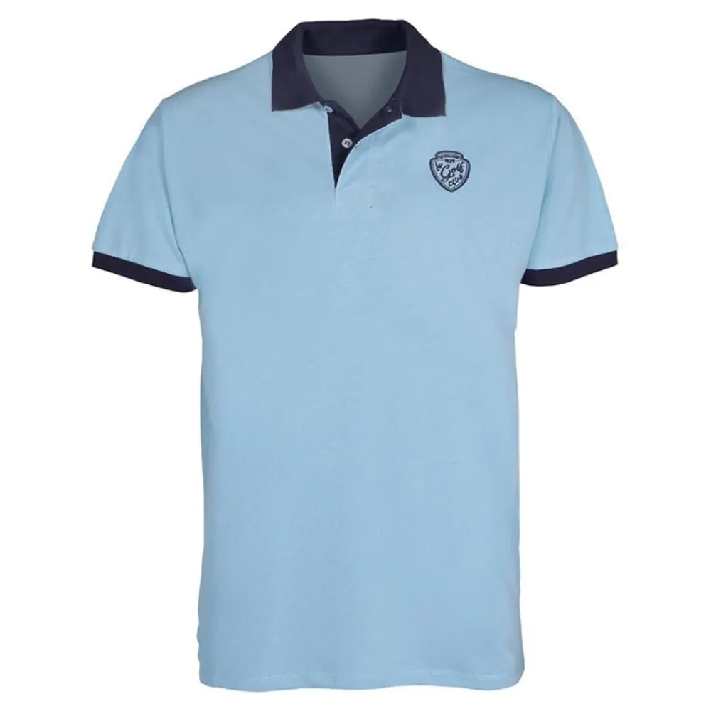 LIGNE VERNEY CARRON POLO GOLF BLEU>Homme Polos·Polos À Manches Courtes