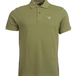 BARBOUR POLO PIQUE TARTAN BURNT OLIVE>Homme Vêtements Barbour·Polos Barbour