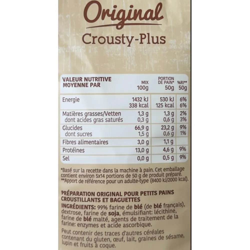 SOEZIE PREPARATION CROUSTY PLUS 2.5KG> Faire Son Pain·Préparation À Pain Et Brioche
