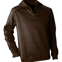 LMA PULL COL ZIP ARIZONA MARRON>Homme Pulls Et Sweats·Pulls
