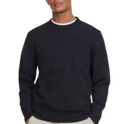 BARBOUR PULL ESSENTIAL PATCH NAVY>Homme Vêtements Barbour·Pulls Barbour