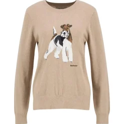 BARBOUR PULL FEMME FAREHAM CAMEL>Femme Vêtements Barbour·Pulls Et Sweats Barbour Femme