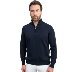 HARCOUR PULL PARMO HOMME MARINE>Homme Textile Harcour·Hauts Harcour Homme