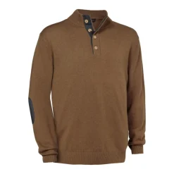 CLUB INTERCHASSE PULL WARENNE MARRON>Homme Vêtements & Accessoires Club Interchasse·Pulls Club Interchasse