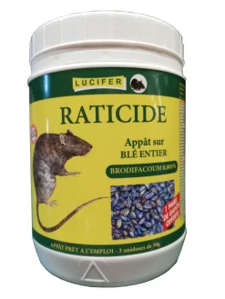 LUCIFER RATICIDE BLÉ BRODIFACOUM 3X50G> Lutte Contre Les Rongeurs·Souricides Et Raticides Grains