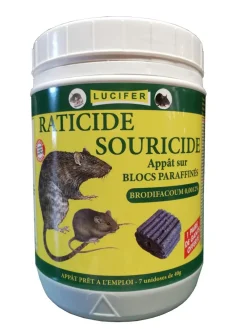 LUCIFER RATICIDE SOURICIDE BLOC 280G> Lutte Contre Les Rongeurs·Souricides Et Raticides Pâte Et Bloc