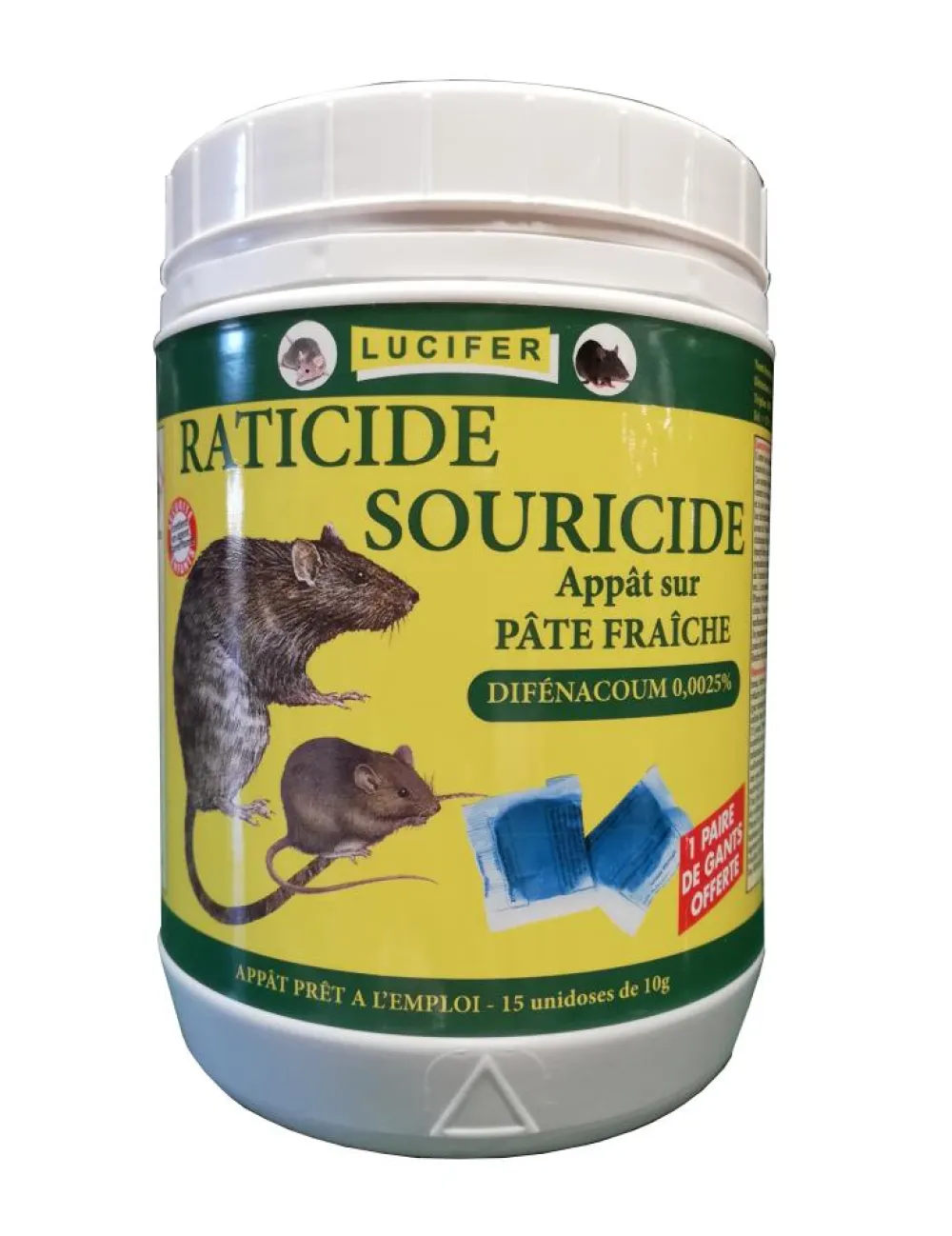 LUCIFER RATICIDE SOURICIDE PATE 150G> Lutte Contre Les Rongeurs·Souricides Et Raticides Pâte Et Bloc