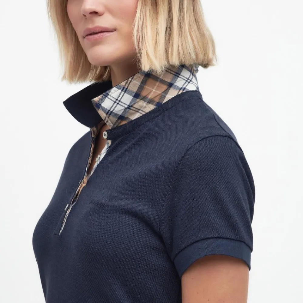 BARBOUR ROBE POLO DRESS NAVY BICOLORE>Femme Pantalons, Jupes Et Shorts·Robes Femme