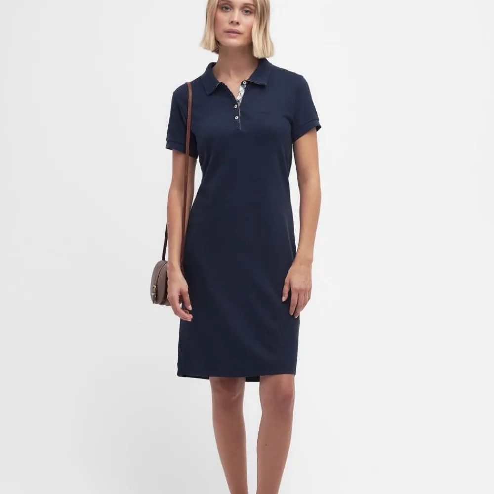 BARBOUR ROBE POLO DRESS NAVY BICOLORE>Femme Pantalons, Jupes Et Shorts·Robes Femme