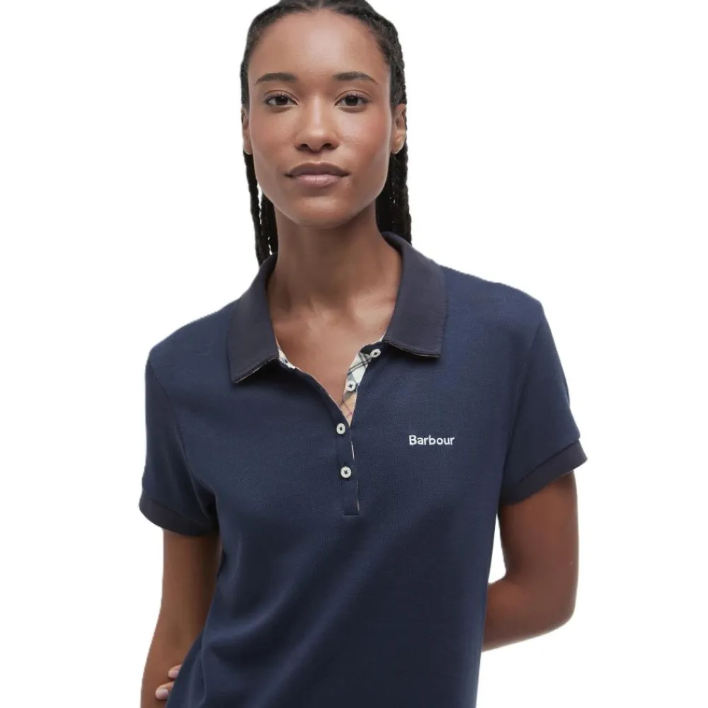 BARBOUR ROBE POLO DRESS NAVY BICOLORE>Femme Pantalons, Jupes Et Shorts·Robes Femme