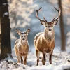 AMBIENTE SERVIETTE CERFS DANS LA NEIGE> Art De La Table Et Vaisselle·Serviettes Papier Et Toiles Cirées