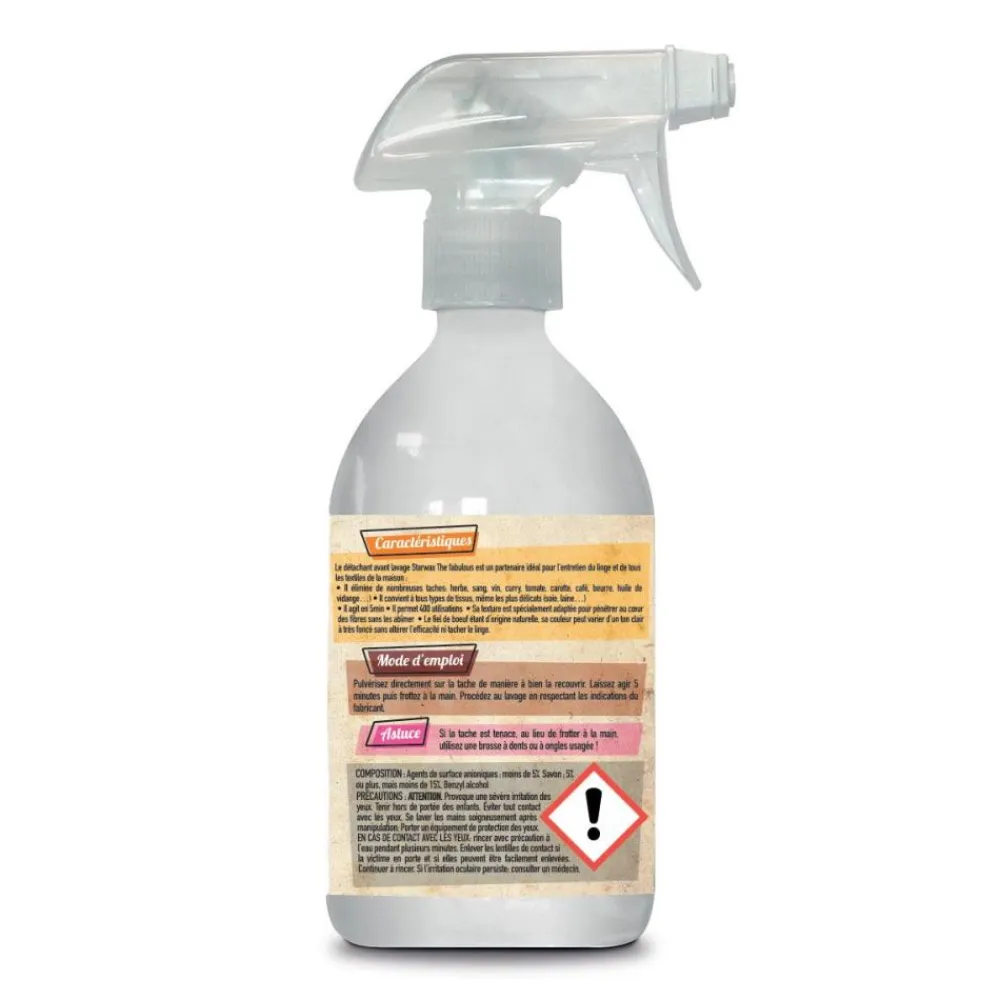 STARWAX THE FABULOUS SPRAY DÉTACHANT AU FIEL DE BOEUF 500ML> Produits D'Entretien·Produits Ménagers Prêts À L'Emploi