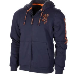 BROWNING SWEAT CAPUCHE SNAPSHOT WARM BLEU>Homme Pulls & Sweats De Chasse·Sweats