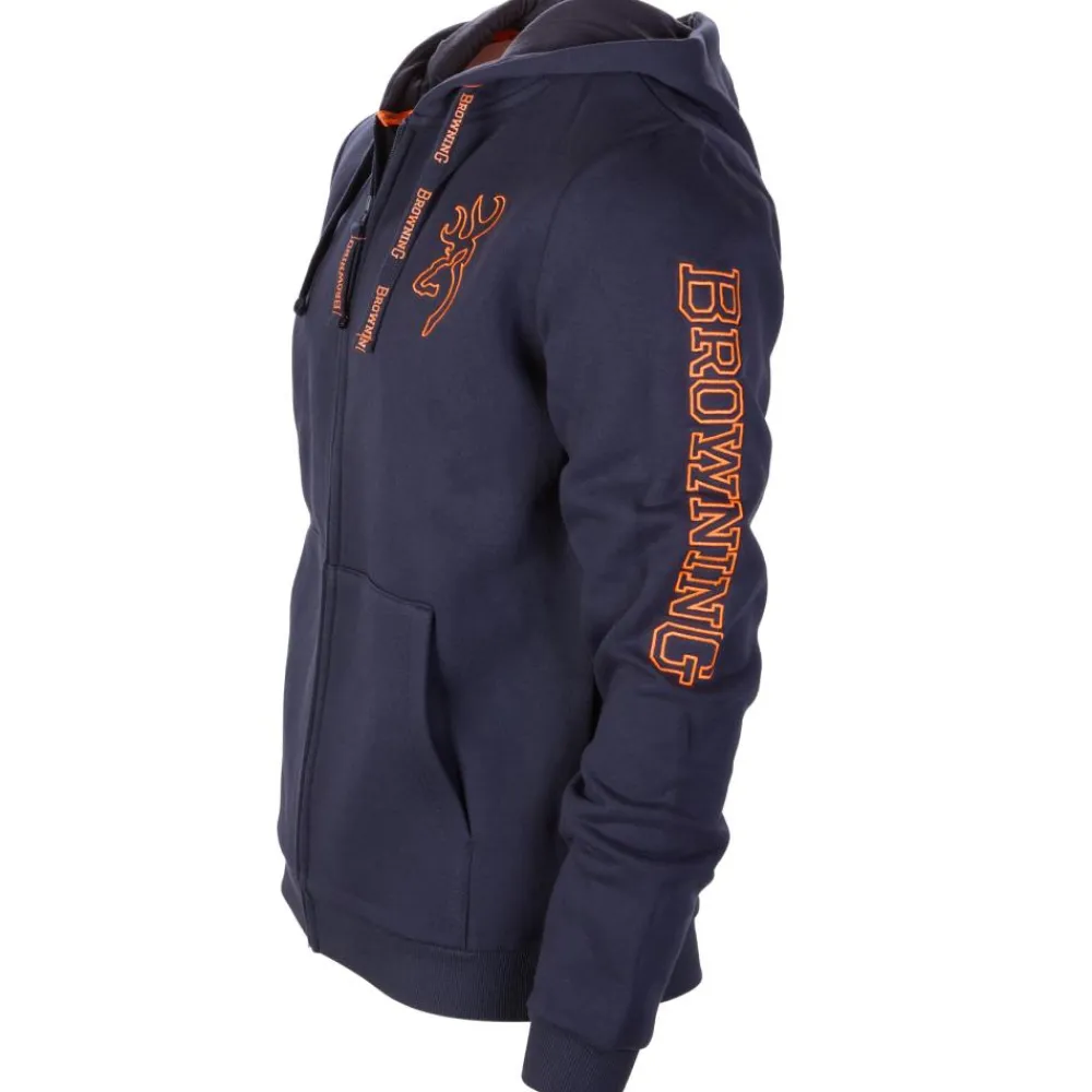 BROWNING SWEAT CAPUCHE ZIP SNAPSHOT BLEU>Homme Pulls & Sweats De Chasse·Sweats