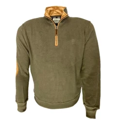 LOVER GREEN SWEAT COL ZIP COUDIERE TAUPE>Homme Pulls Et Sweats·Sweatshirts