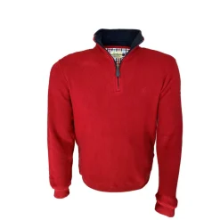 LOVER GREEN SWEAT COL ZIP ROUGE>Homme Pulls Et Sweats·Sweatshirts