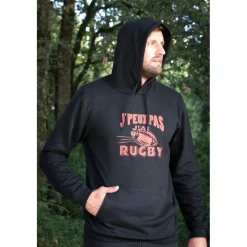 BARTAVEL SWEAT J'PEUX PAS J'AI RUGBY NOIR>Homme Pulls Et Sweats·Sweatshirts