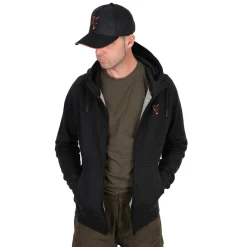 FOX SWEAT NOIR ORANGE><noscript><img width=