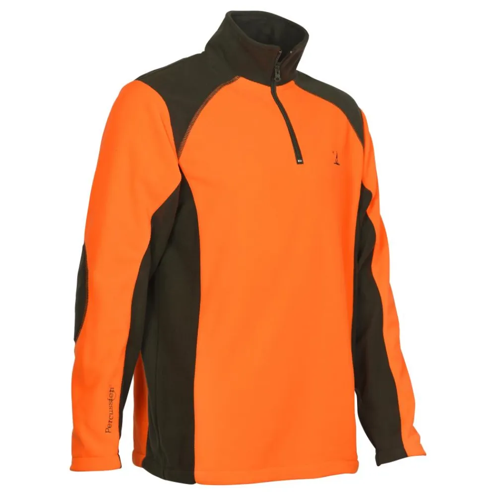 PERCUSSION SWEAT POLAIRE ZIPPE BLAZE>Homme Vêtements & Accessoires Blaze·Sweats Epi Orange Fluo