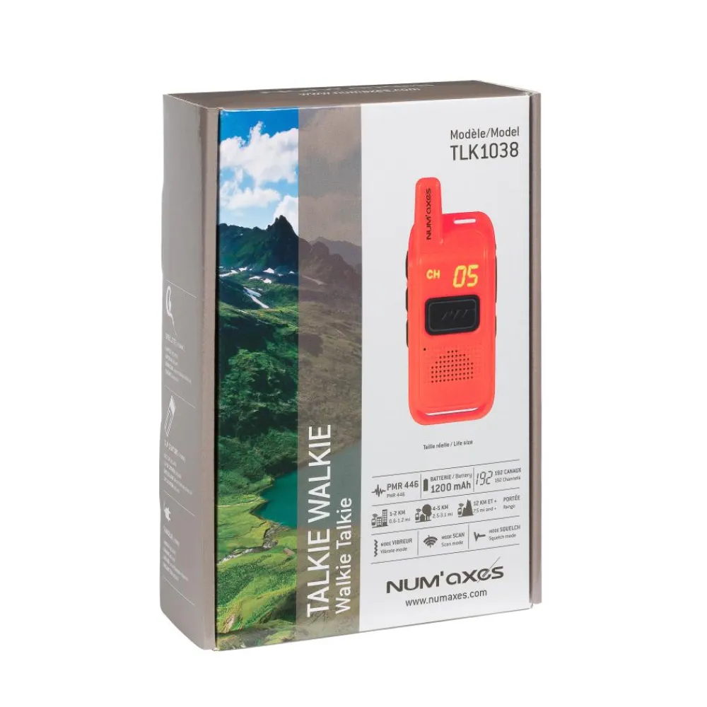 NUM'AXES NATURE TALKIE WALKIE TLK1038 ORANGE BLAZE> Talkie-Walkie·Talkies-Walkies À Canaux|Talkie-Walkie·Talkies-Walkies À Canaux