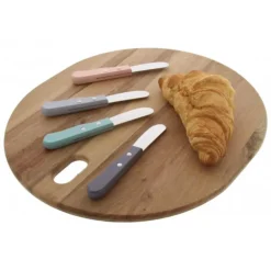 PRADEL EXCELLENCE TARTINEURS MANCHES BOIS X4> Couteaux De Cuisine·Couteaux D'Office Et Éplucheurs|Couteaux De Cuisine·Couteaux D'Office Et Éplucheurs
