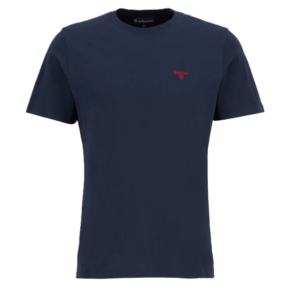 BARBOUR TEE SHIRT ESSENTIAL SPORTY NAVY>Homme Vêtements Barbour·T-Shirts Barbour