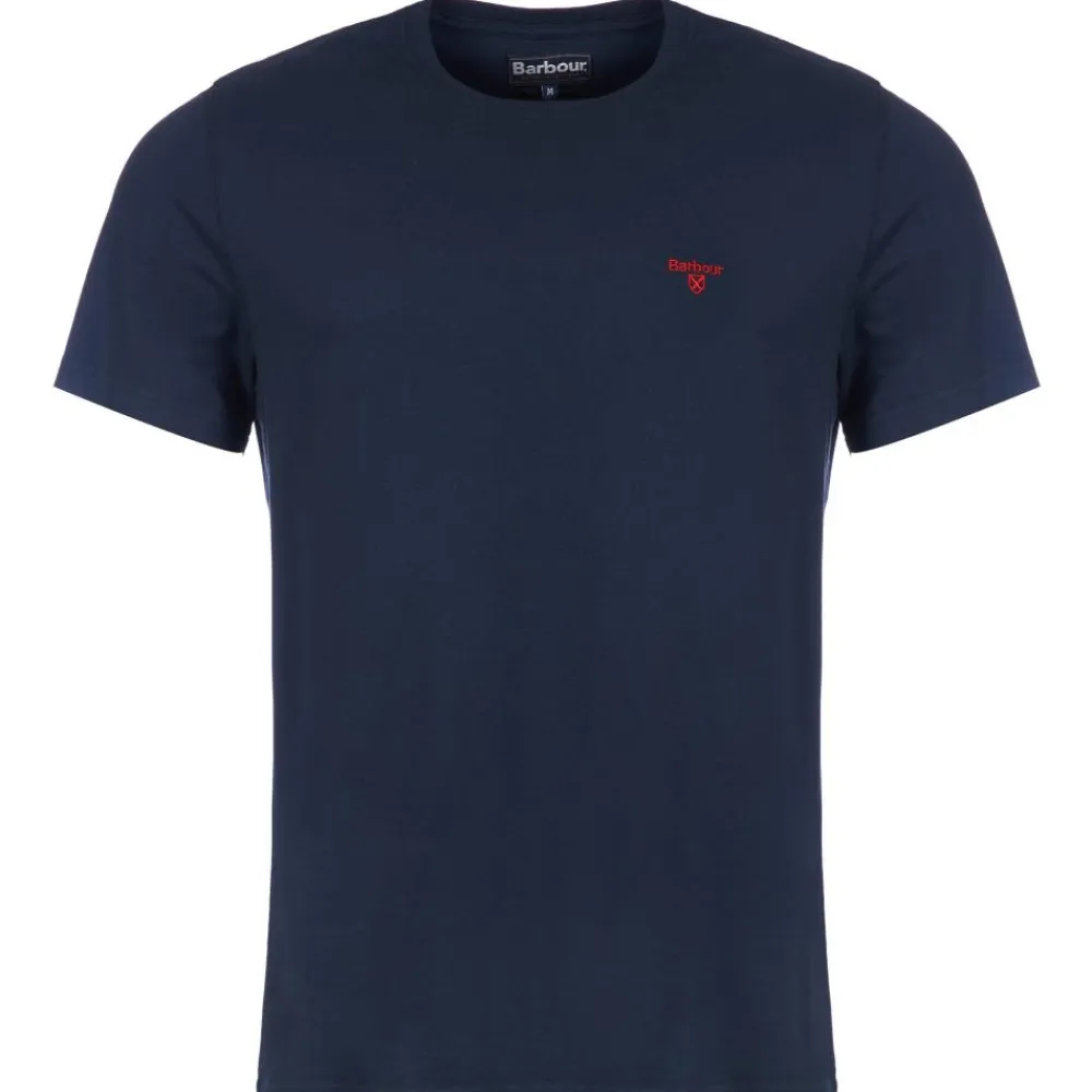 BARBOUR TEE SHIRT ESSENTIAL SPORTY NAVY>Homme Vêtements Barbour·T-Shirts Barbour