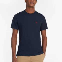 BARBOUR TEE SHIRT ESSENTIAL SPORTY NAVY><noscript><img width=