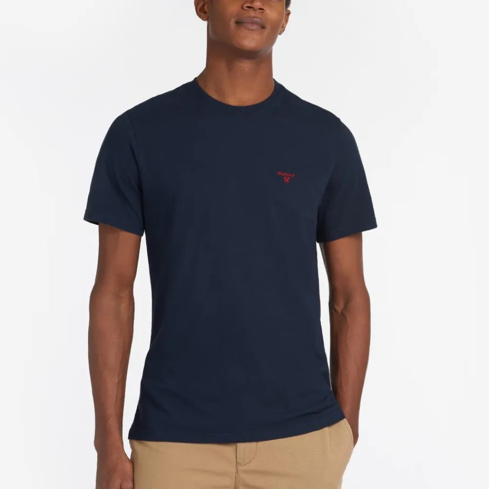 BARBOUR TEE SHIRT ESSENTIAL SPORTY NAVY>Homme Vêtements Barbour·T-Shirts Barbour