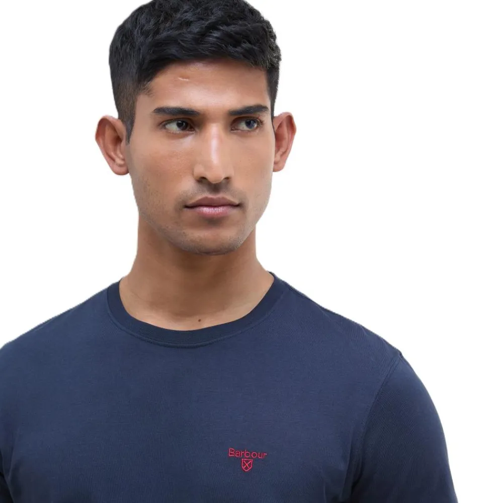 BARBOUR TEE SHIRT ESSENTIAL SPORTY NAVY>Homme Vêtements Barbour·T-Shirts Barbour