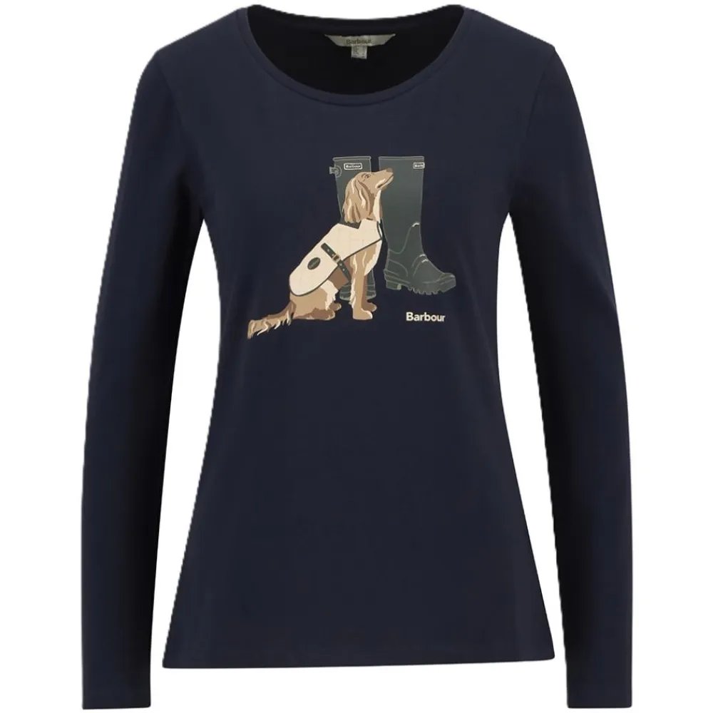 BARBOUR TEE SHIRT FEMME HEDLEY NAVY>Femme Vêtements Barbour·T-Shirts Barbour Femme