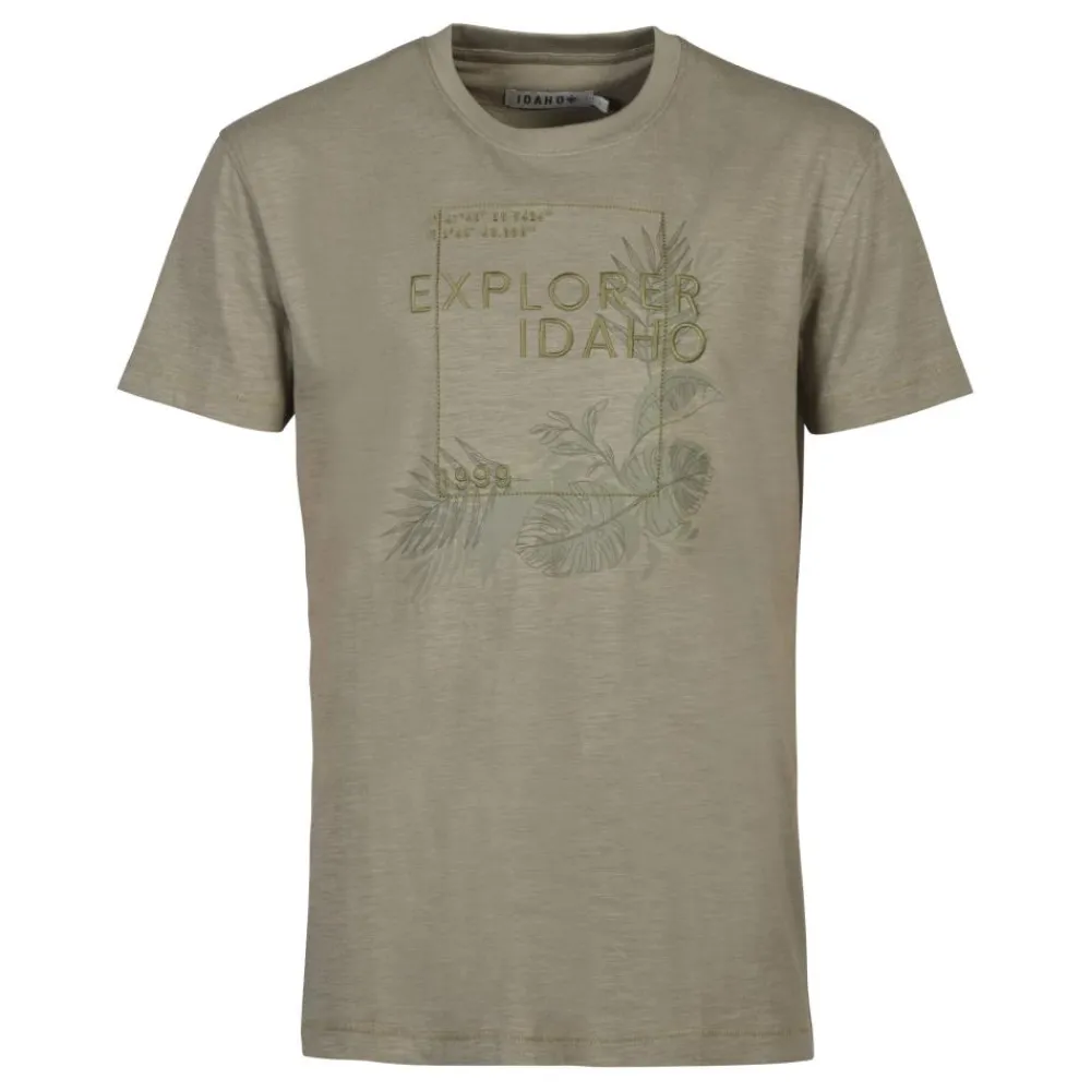 IDAHO TEE SHIRT HOMME JUNGLE KAKI>Homme T-Shirts·T-Shirts À Manches Courtes