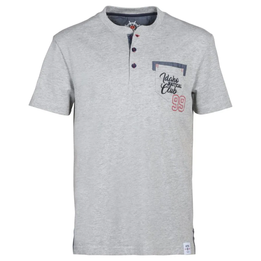 IDAHO TEE SHIRT HOMME NAUTICAL CLUB GRIS CHINE>Homme T-Shirts·T-Shirts À Manches Courtes