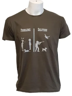 BARTAVEL TEE SHIRT HUMORISTIQUE CHASSE KAKI>Homme T-Shirts De Chasse·T-Shirts À Manches Courtes