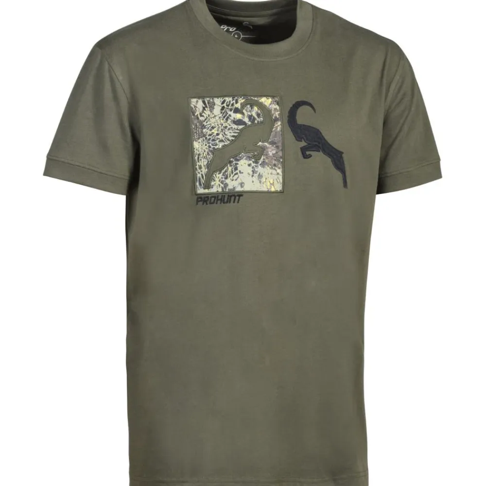 PROHUNT TEE SHIRT IBEX KAKI>Homme T-Shirts De Chasse·T-Shirts À Manches Courtes
