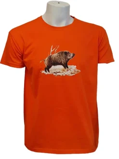 BARTAVEL TEE SHIRT SANGLIER ORANGE>Homme T-Shirts De Chasse·T-Shirts À Manches Courtes