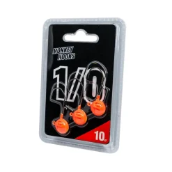 MONKEY LURES TETE PLOMBEE MONKEY HOOK ORANGE 1/0 X 3> Tetes Plombées Et Accessoires Leurres·Têtes Plombées Eau Douce