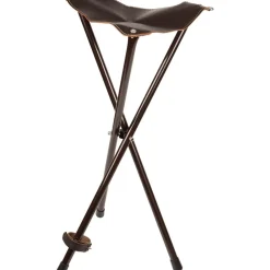 TERZEO CHASSEURS TREPIED PIED METAL ASSISE CUIR 60CM> Sièges De Chasse·Trépieds De Poste
