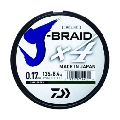 DAIWA TRESSE JBRAID 4B VERTE 135M> Fils Et Tresses Carnassiers·Tresses Carnassiers